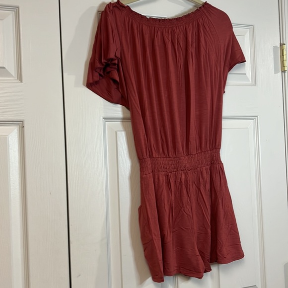 NWT Venus Lascana romper shorts swimsuit cover up off the shoulder light red 8 - Picture 7 of 9